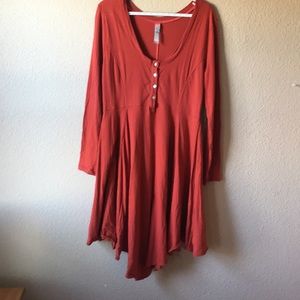 Free People  long sleeve dress. Size Large.